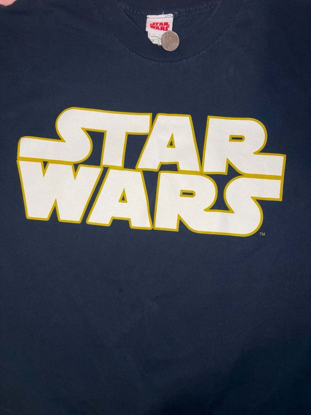 Star Wars Logo T-Shirt Size L Blue Graphic Tee